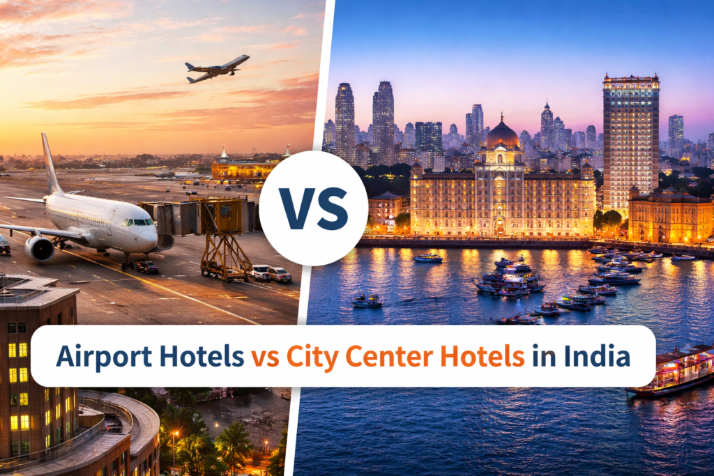 Airport hotels vs city center hotels in India